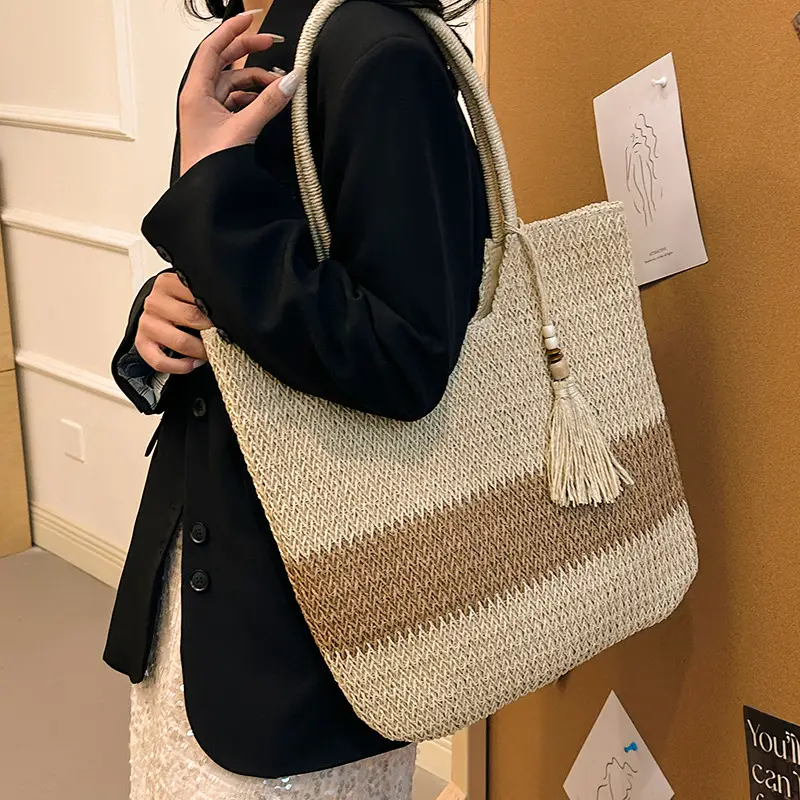 Women Woven Straw Tote Bag Large 2026 - Image 4