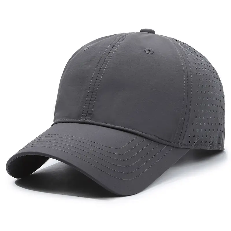 Unisex Breathable Baseball Cap Grey Peak Sports Sun Hat - Image 4
