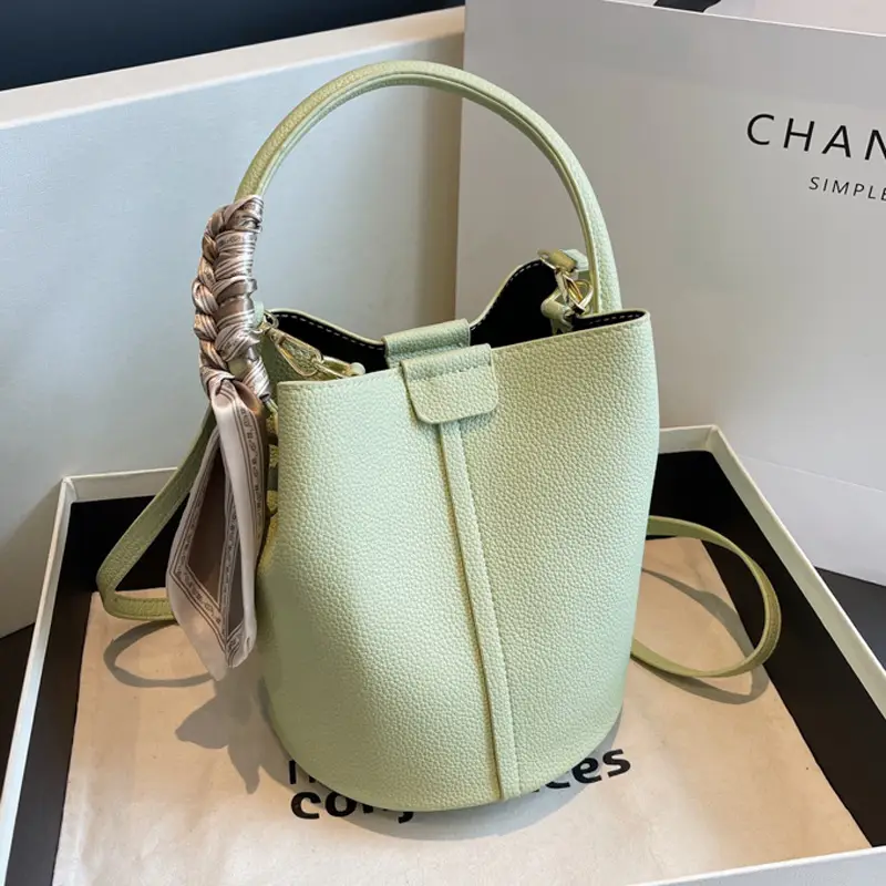 Pink Leather Hand Bag Women's New Fashion - Image 7
