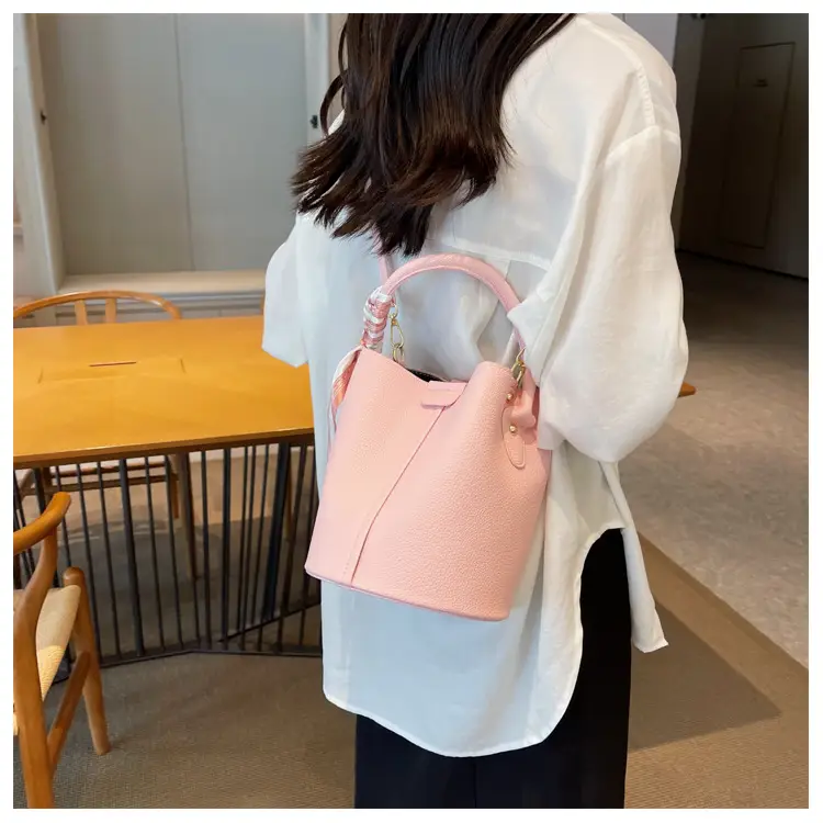 Pink Leather Hand Bag Women's New Fashion — feature 19