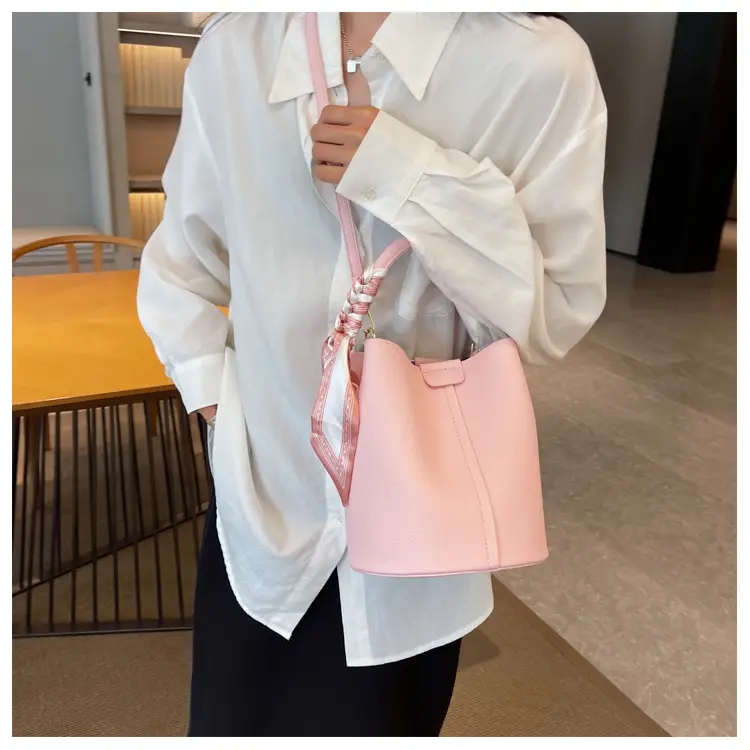 Pink Leather Hand Bag Women's New Fashion — feature 36