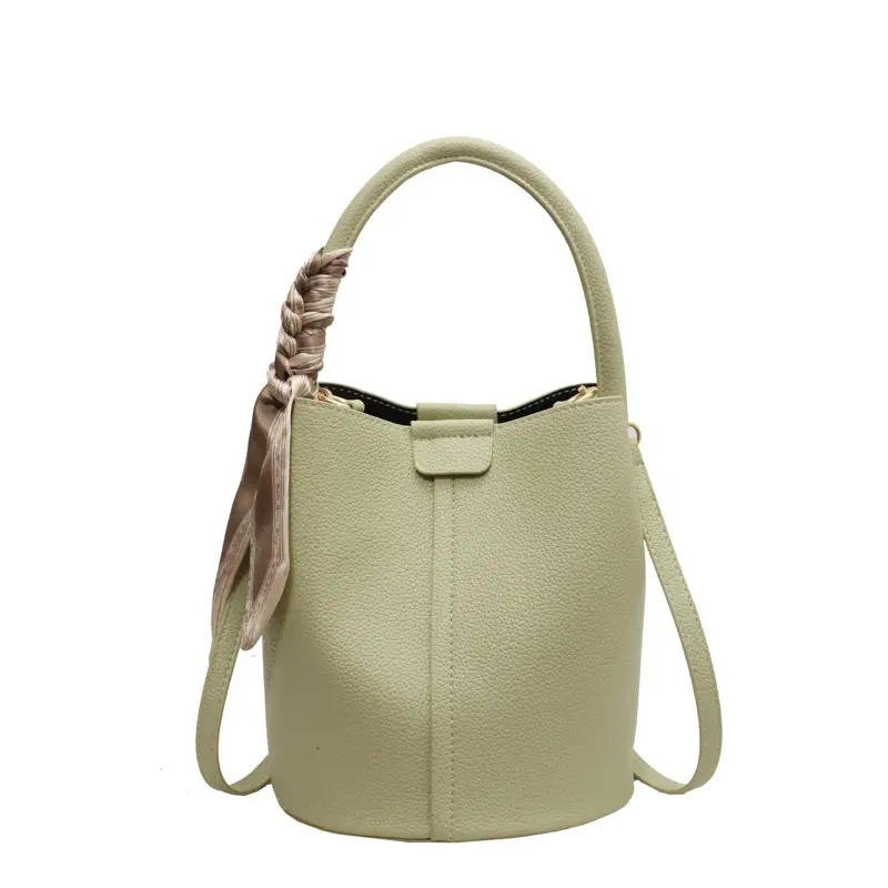 Pink Leather Hand Bag Women's New Fashion - Image 3