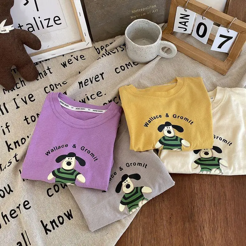 Boys Short Sleeve Cartoon T-Shirt Grey — feature 15