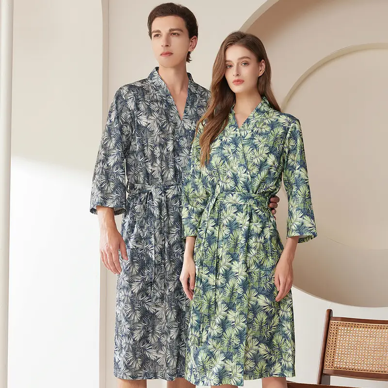 Women's Printed Belted Bathrobe Set - Image 6