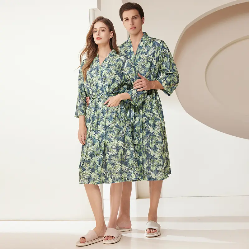 Women's Printed Belted Bathrobe Set - Image 7