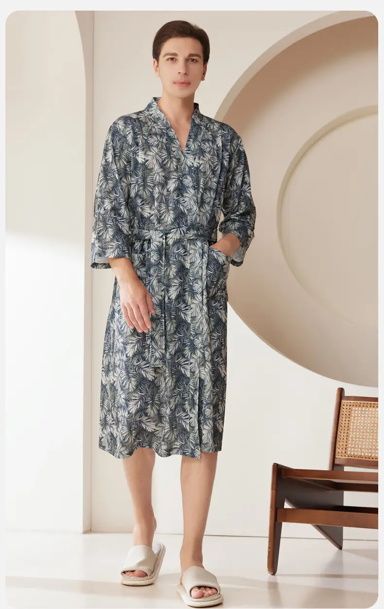 Women's Printed Belted Bathrobe Set — feature 12