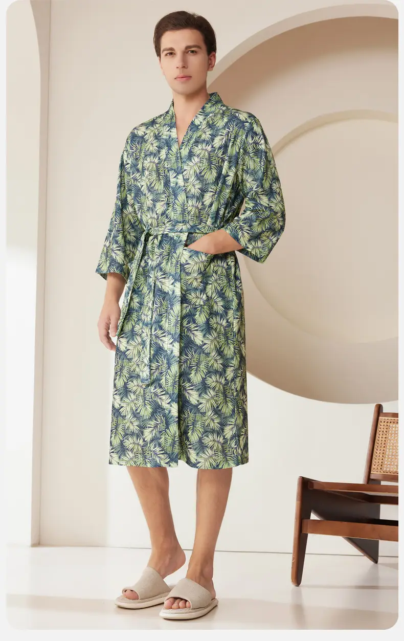 Women's Printed Belted Bathrobe Set — feature 18