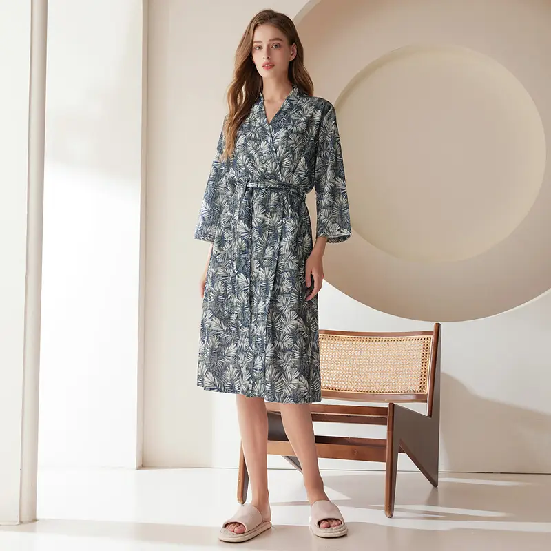 Women's Printed Belted Bathrobe Set - Image 3