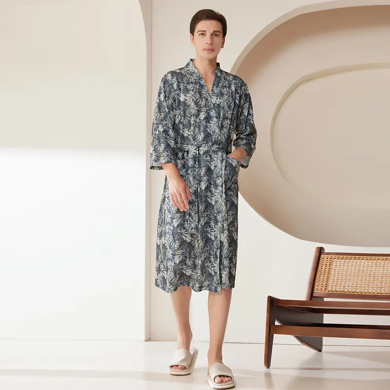 Women's Printed Belted Bathrobe Set - Image 4
