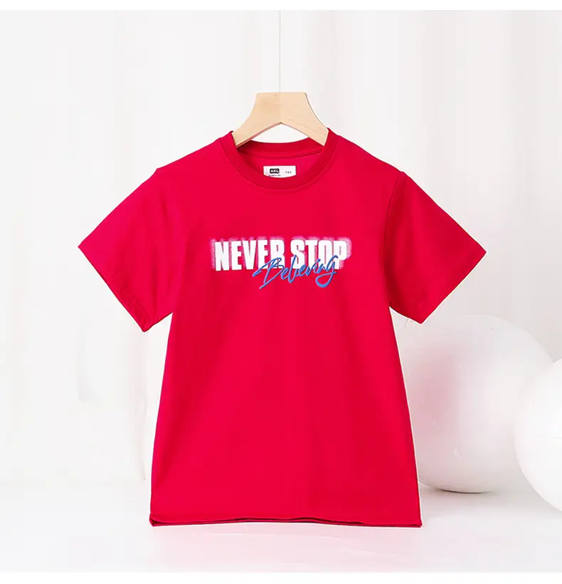 Korean Boys Black T-Shirt Never Stop Running Fan Print — feature 41