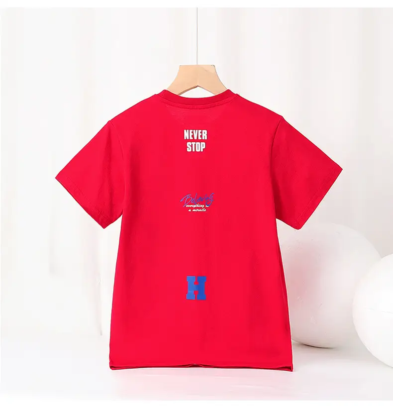 Korean Boys Black T-Shirt Never Stop Running Fan Print — feature 42
