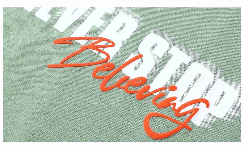 Korean Boys Black T-Shirt Never Stop Running Fan Print — feature 45
