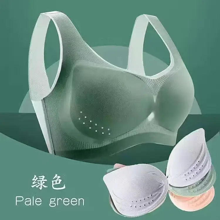 Summer comfortable ultra-thin ice silk gathered seamless underwear women's plus size beautiful back breathable non-steel ring anti-sagging bra - Image 5