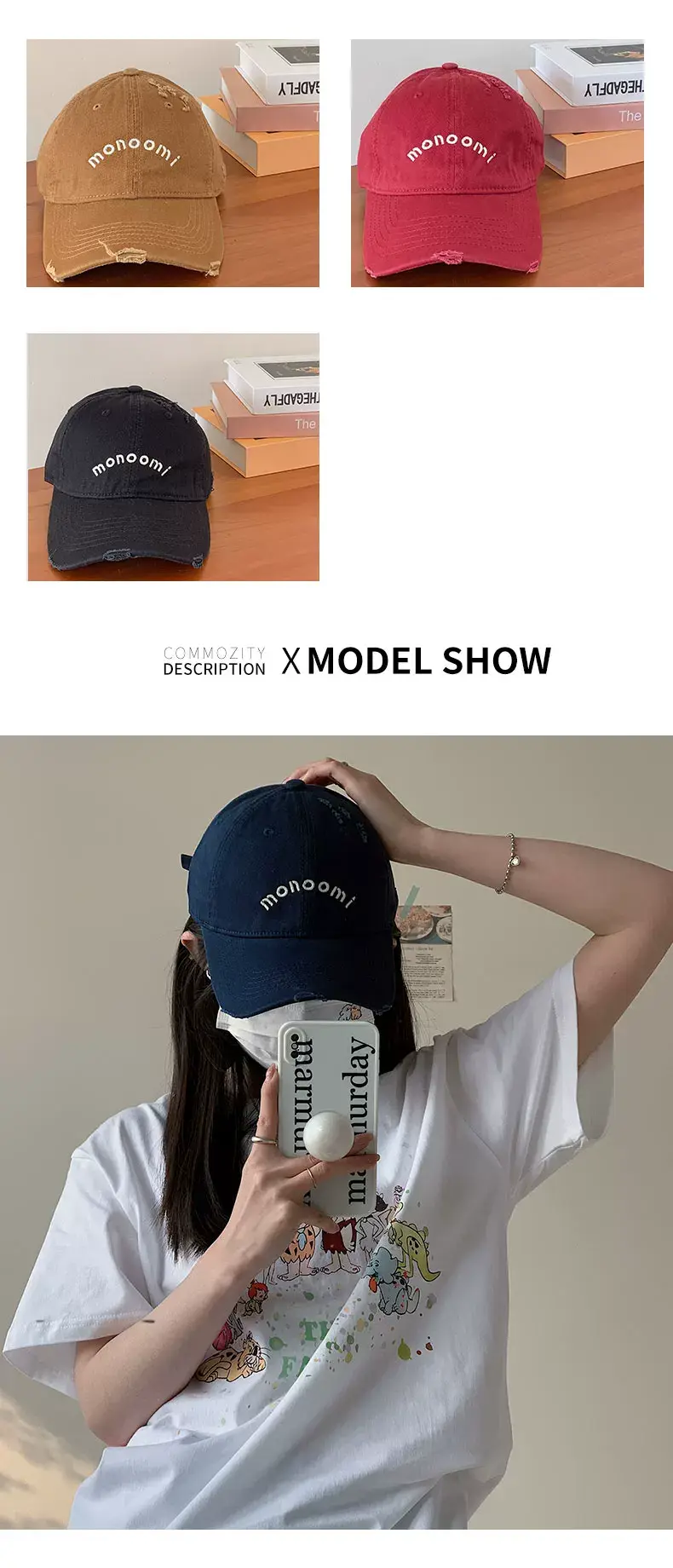 Women's Monooomi Baseball Cap Teal — feature 7