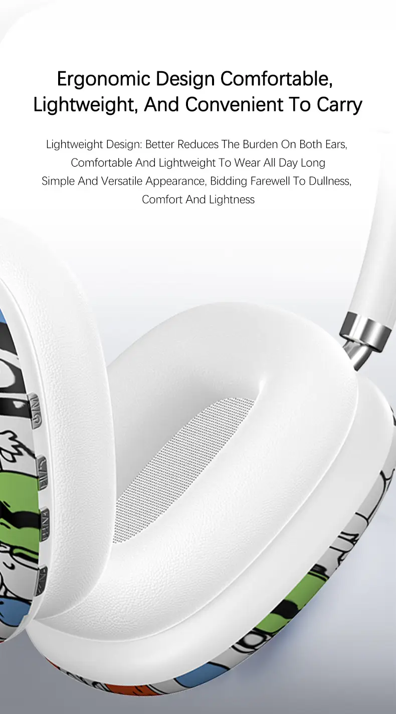 P9 Graffiti Headphones Wireless Bluetooth Gaming Music Mobile β feature 8