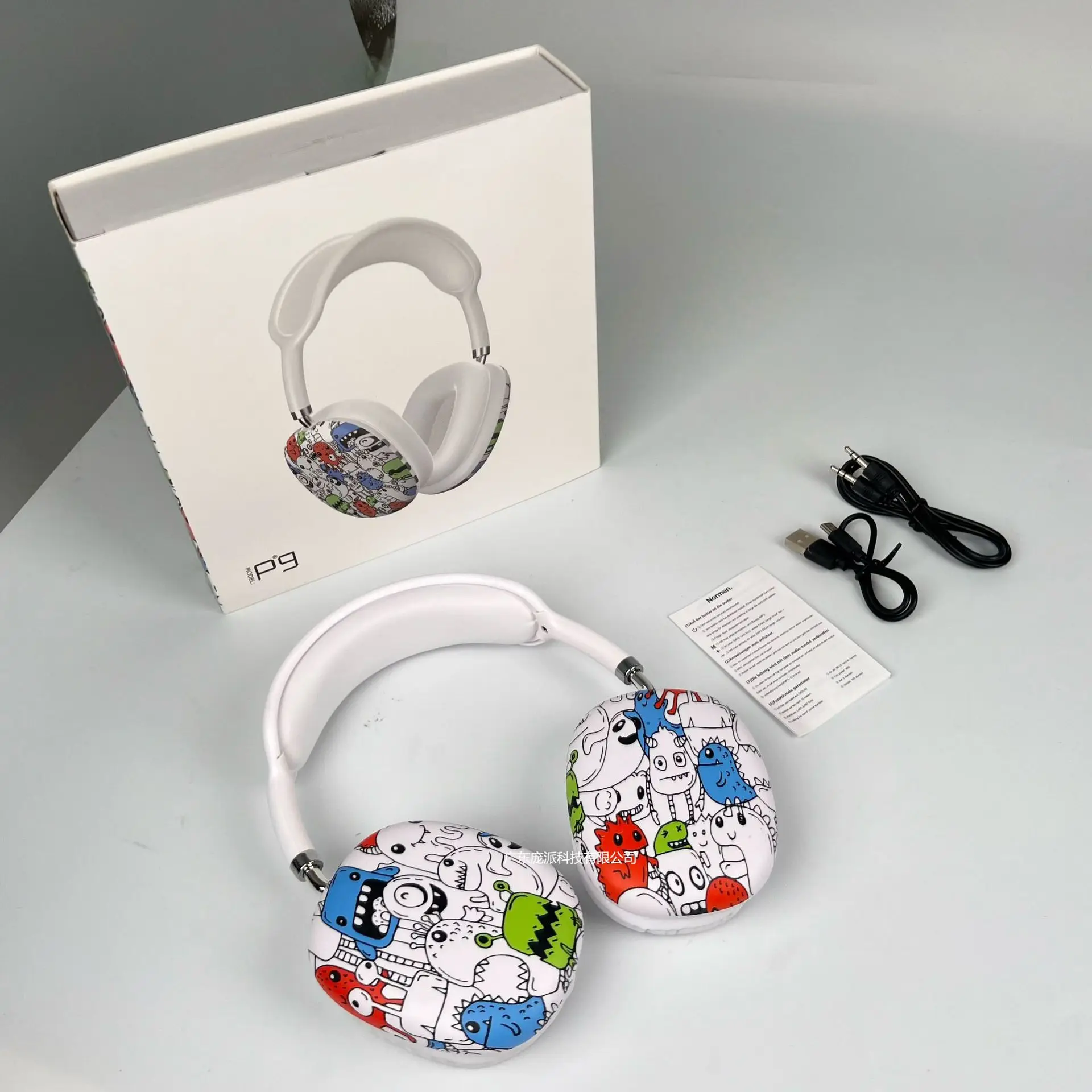 P9 Graffiti Headphones Wireless Bluetooth Gaming Music Mobile