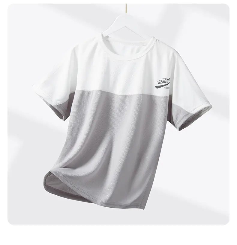 Children's White Gray T-Shirt Boys Girls Summer 2025 — feature 18