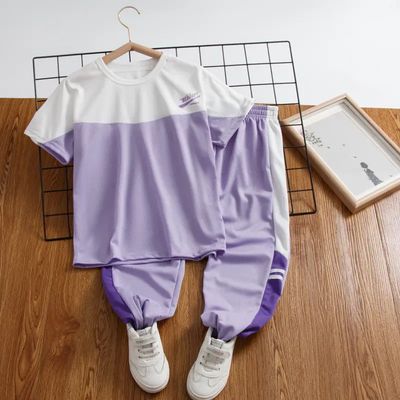 Children's White Gray T-Shirt Boys Girls Summer 2025 - Image 12