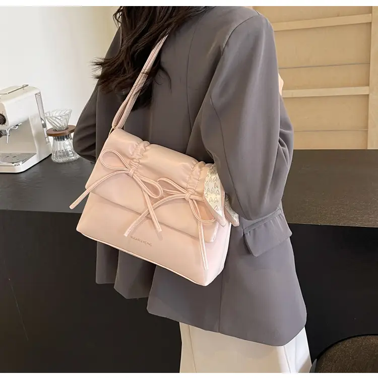 Silver Bow Crossbody Bag for Women Large Capacity — feature 12
