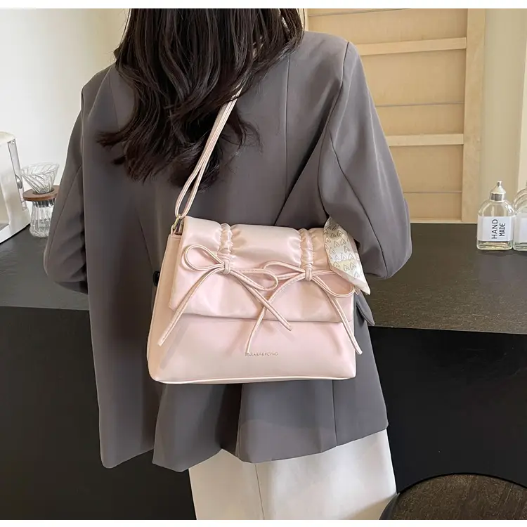 Silver Bow Crossbody Bag for Women Large Capacity — feature 13