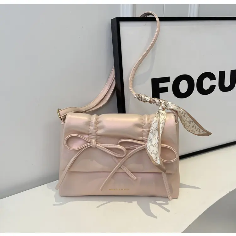 Silver Bow Crossbody Bag for Women Large Capacity — feature 21