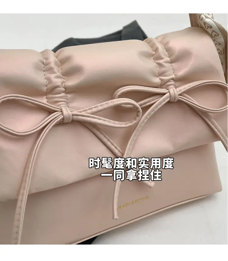 Silver Bow Crossbody Bag for Women Large Capacity — feature 3