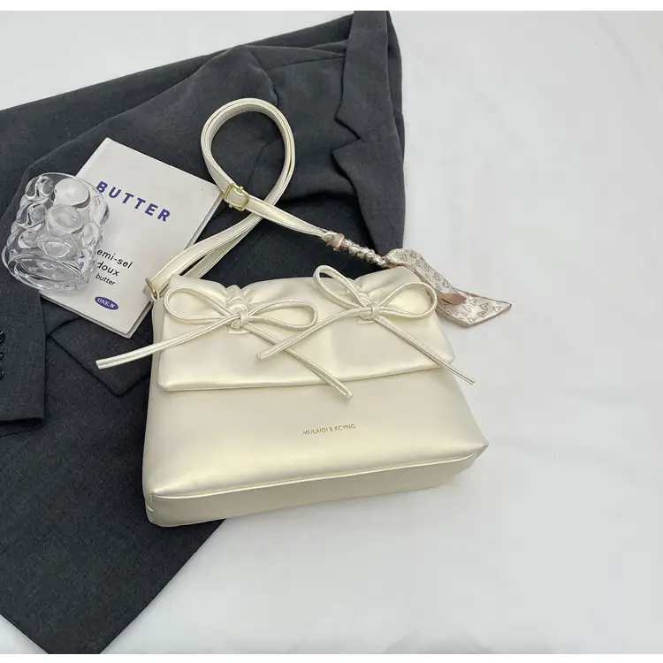 Silver Bow Crossbody Bag for Women Large Capacity — feature 32