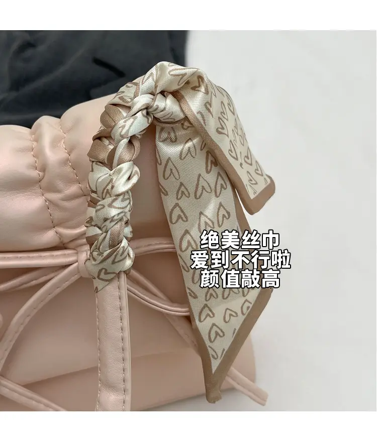 Silver Bow Crossbody Bag for Women Large Capacity — feature 5