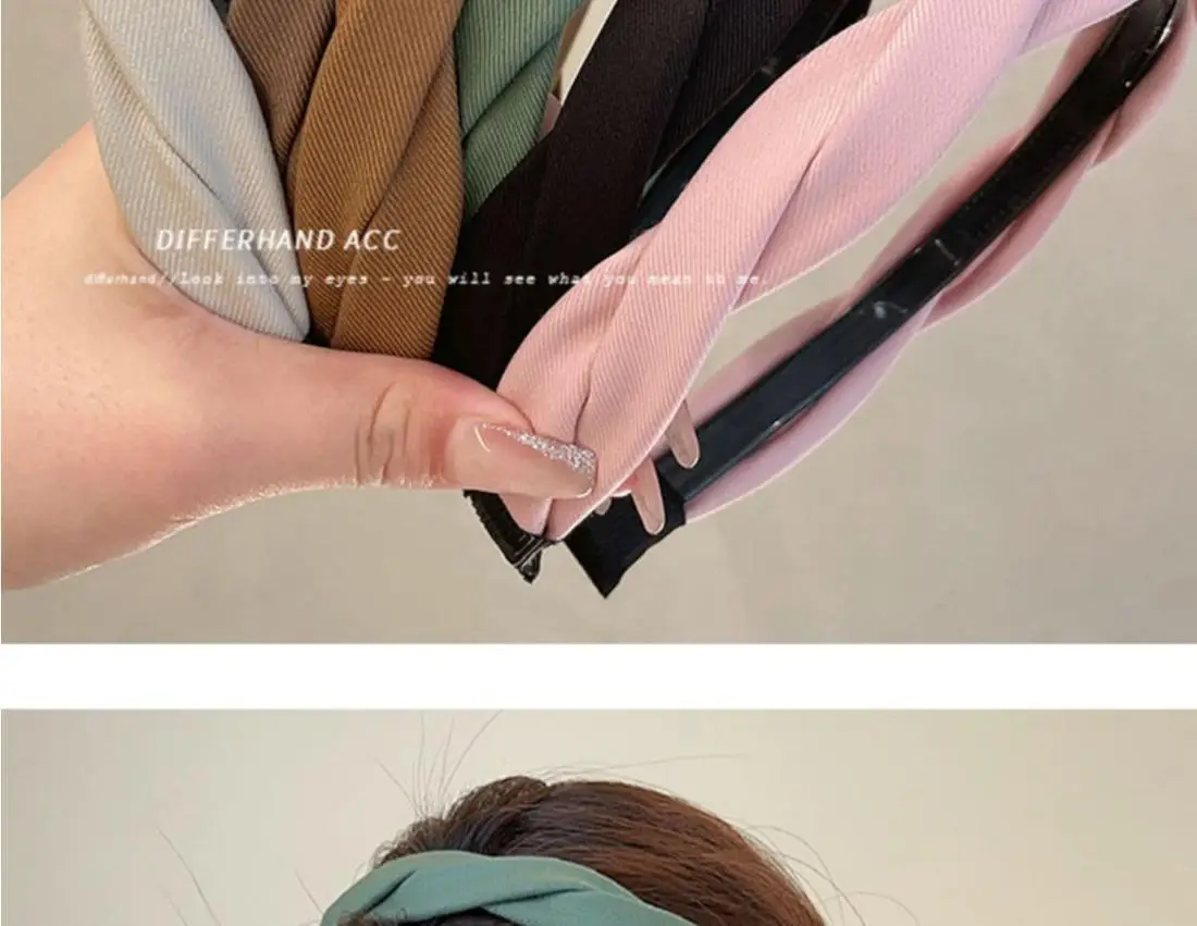 Women's Wide Brim Headband Brown Non-Slip 2.4cm — feature 5