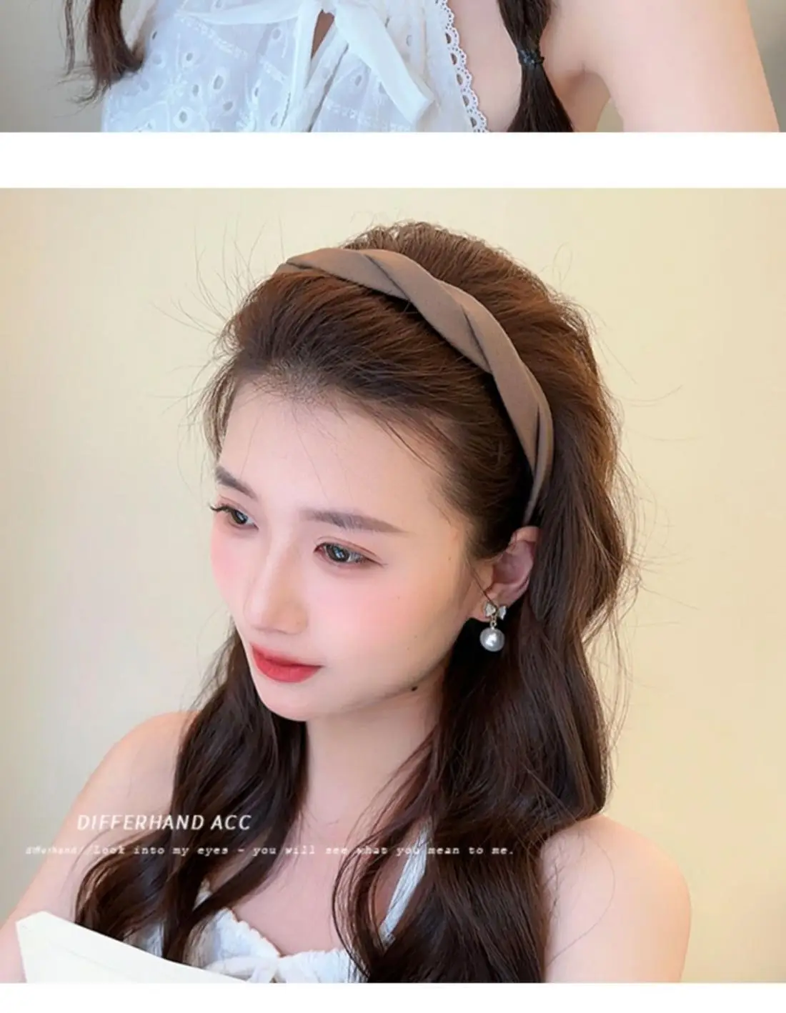 Women's Wide Brim Headband Brown Non-Slip 2.4cm — feature 7