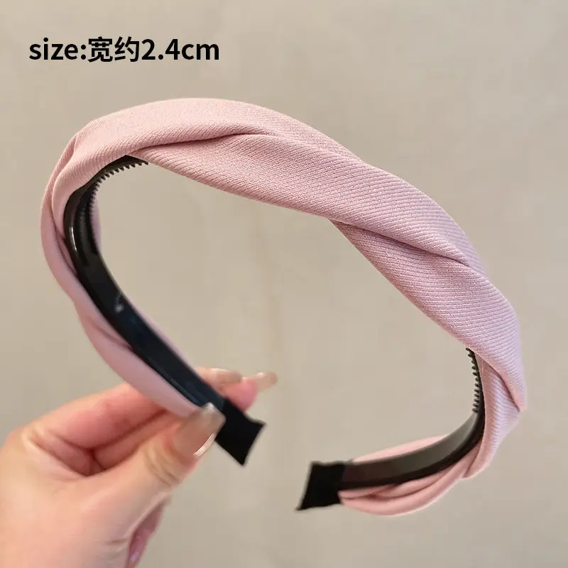 Women's Wide Brim Headband Brown Non-Slip 2.4cm - Image 4