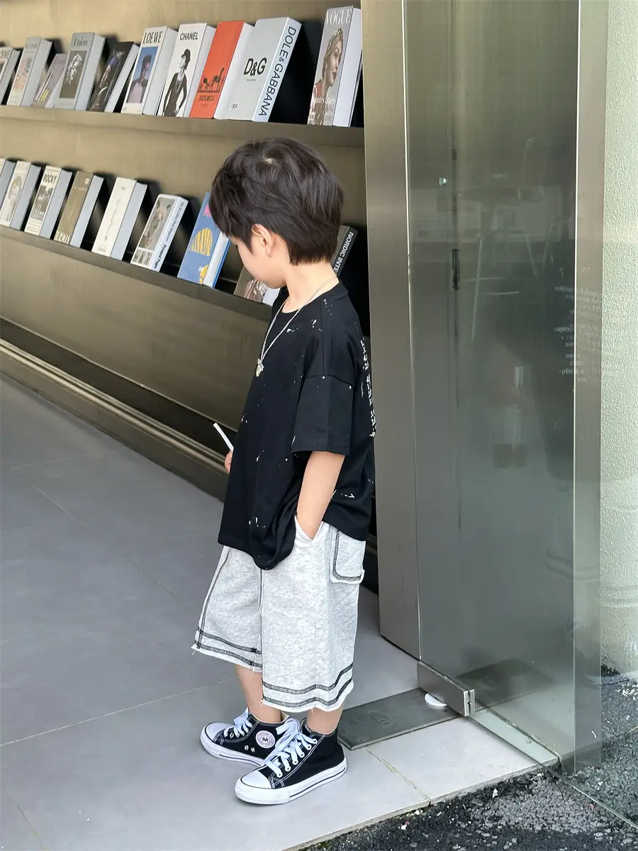 Boys Cotton Summer T-Shirt Pink Pants 2025 New — feature 20