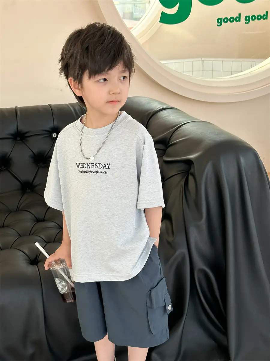 Boys Summer T-shirt Loose Korean Style All-match — feature 13