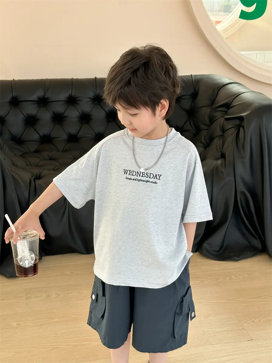 Boys Summer T-shirt Loose Korean Style All-match — feature 17