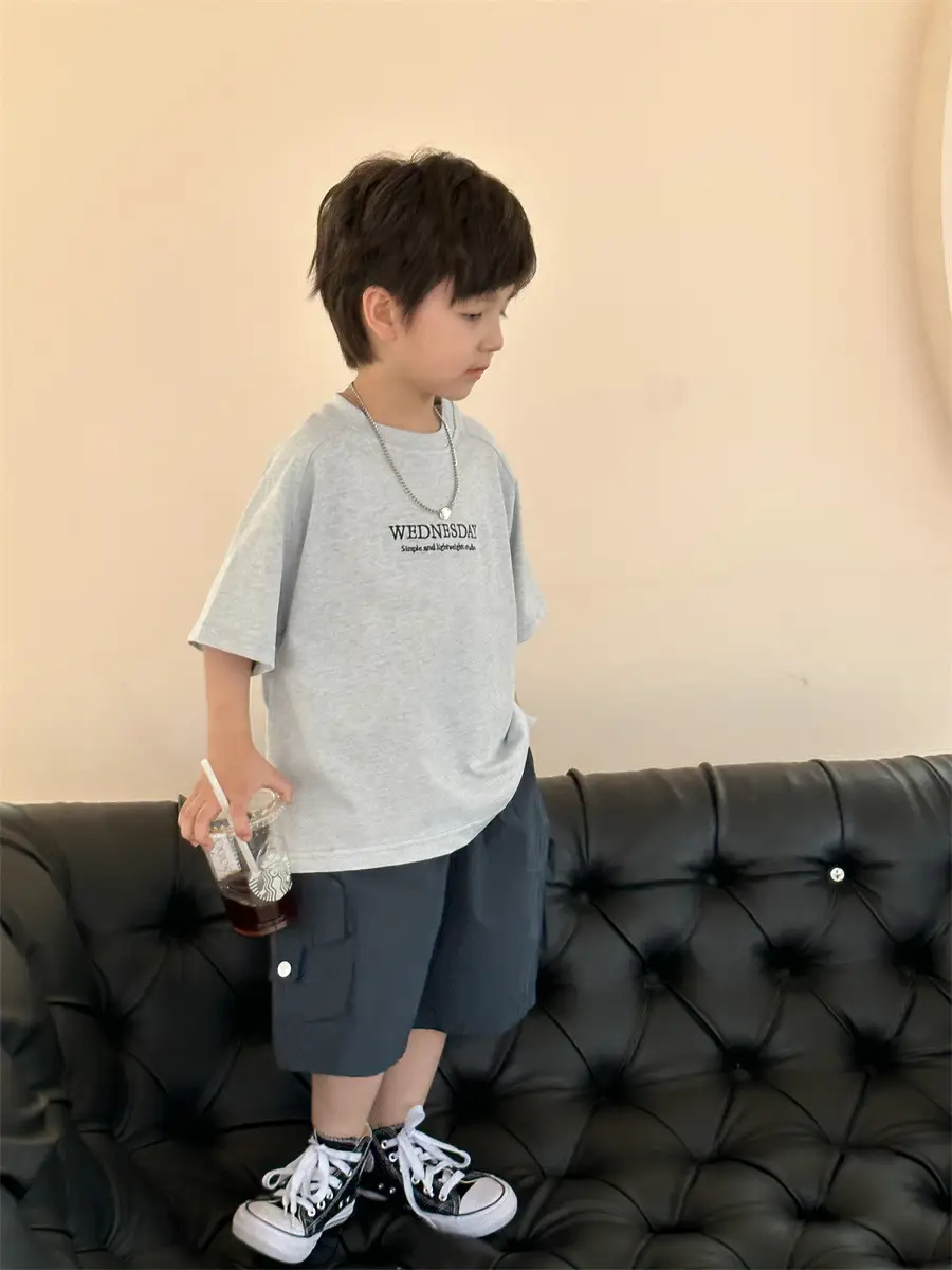 Boys Summer T-shirt Loose Korean Style All-match — feature 18