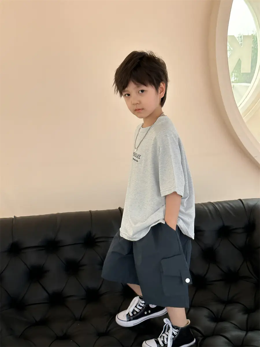 Boys Summer T-shirt Loose Korean Style All-match — feature 19