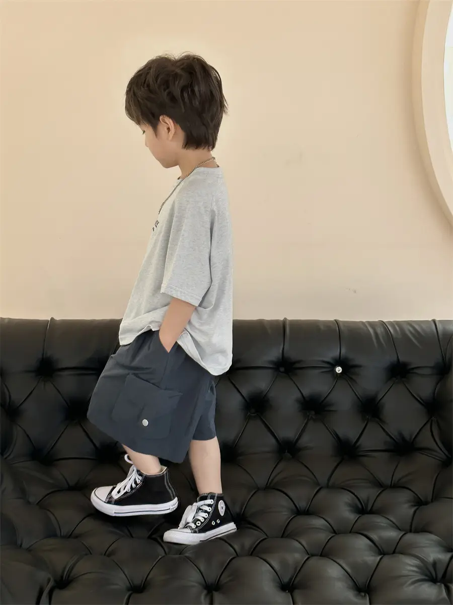 Boys Summer T-shirt Loose Korean Style All-match — feature 24