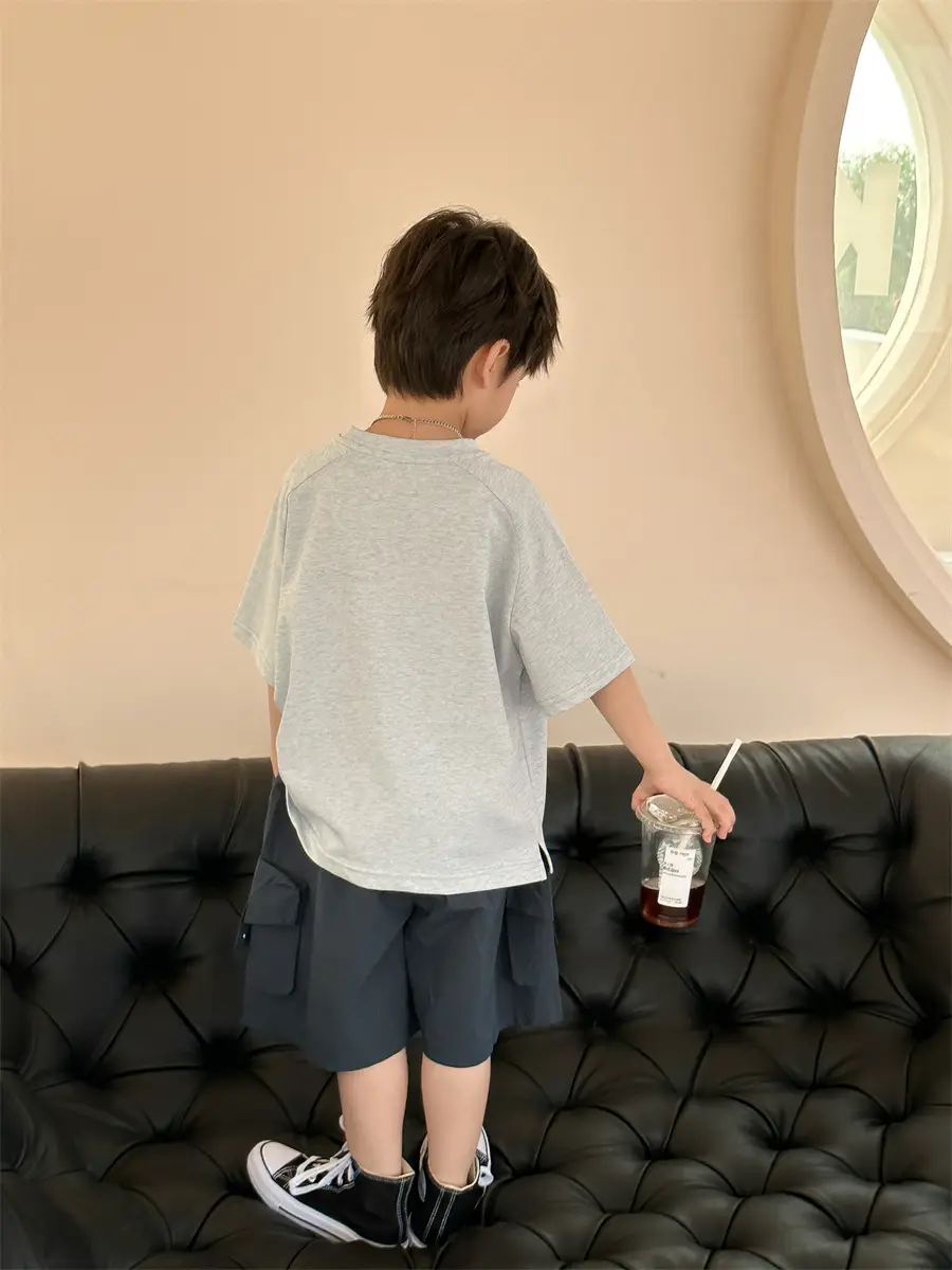 Boys Summer T-shirt Loose Korean Style All-match — feature 25
