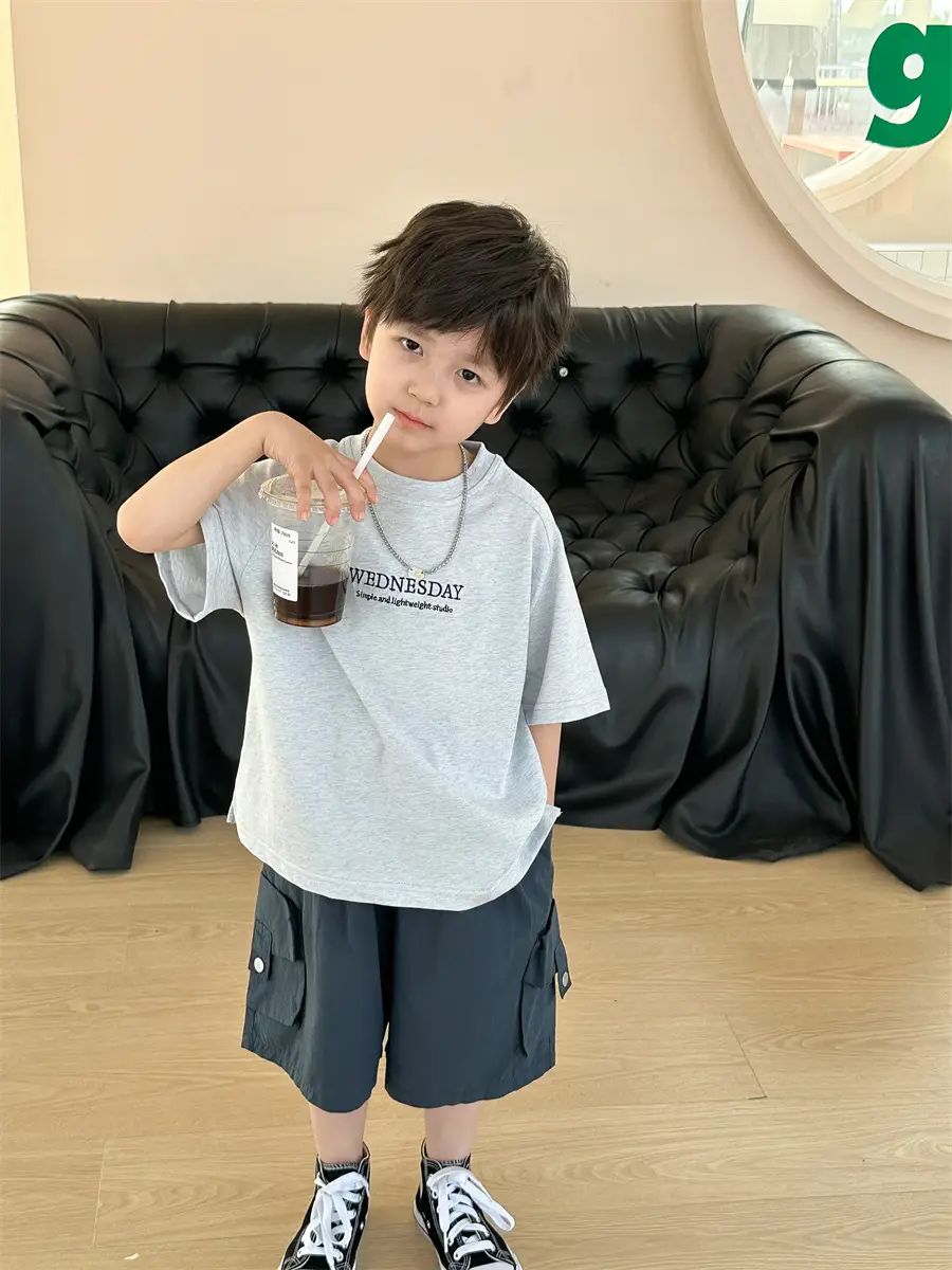 Boys Summer T-shirt Loose Korean Style All-match — feature 3