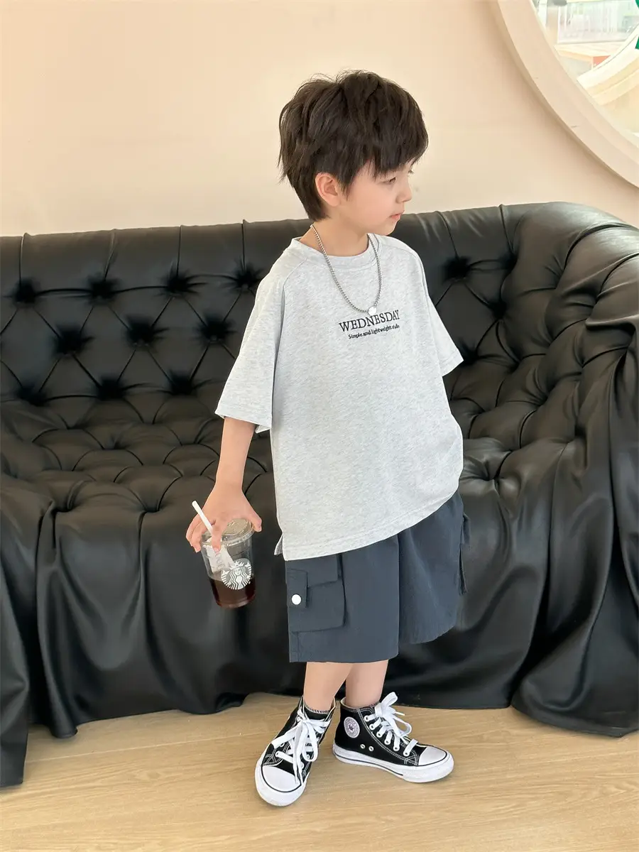 Boys Summer T-shirt Loose Korean Style All-match — feature 7