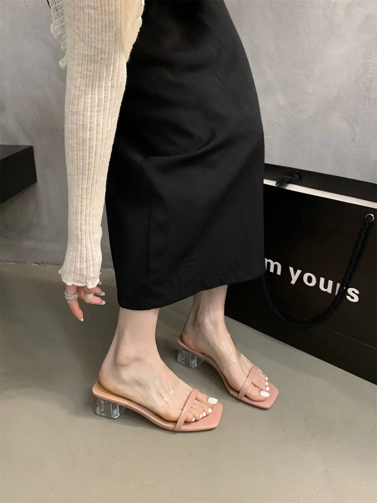 Crystal White Heel Slippers Women Summer Wear 2023 — feature 13