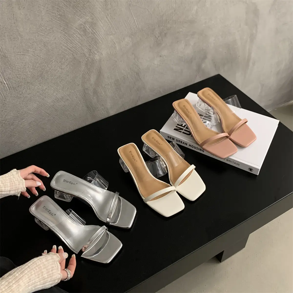 Crystal White Heel Slippers Women Summer Wear 2023 — feature 14