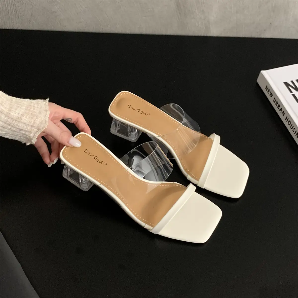 Crystal White Heel Slippers Women Summer Wear 2023 — feature 15