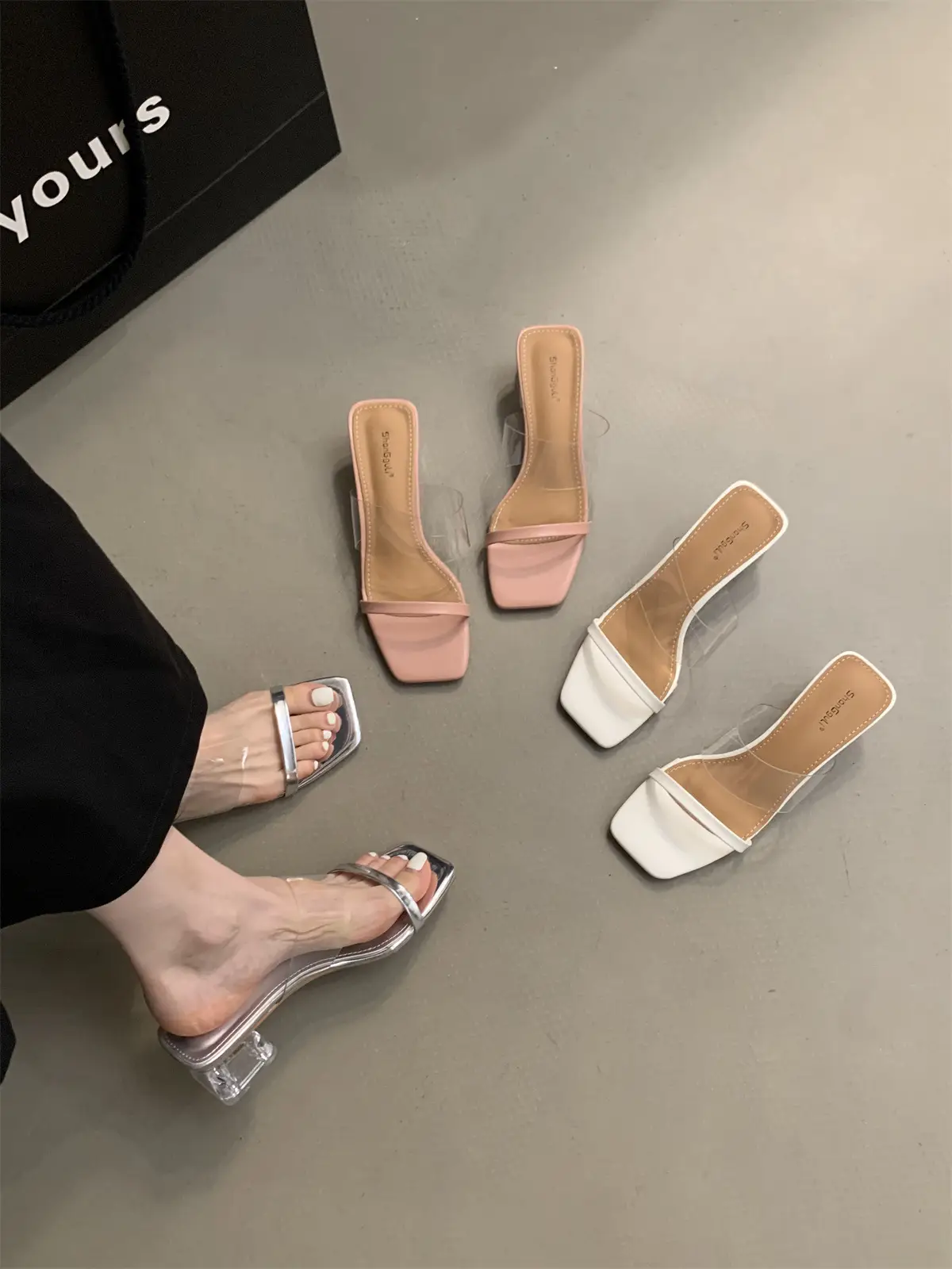 Crystal White Heel Slippers Women Summer Wear 2023 — feature 2