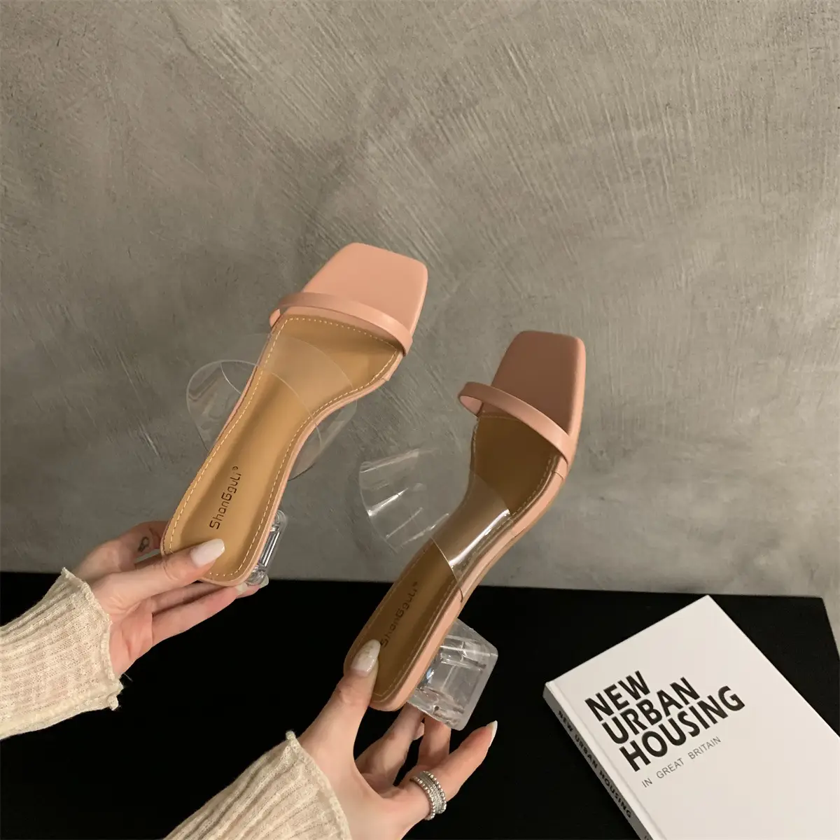 Crystal White Heel Slippers Women Summer Wear 2023 — feature 20