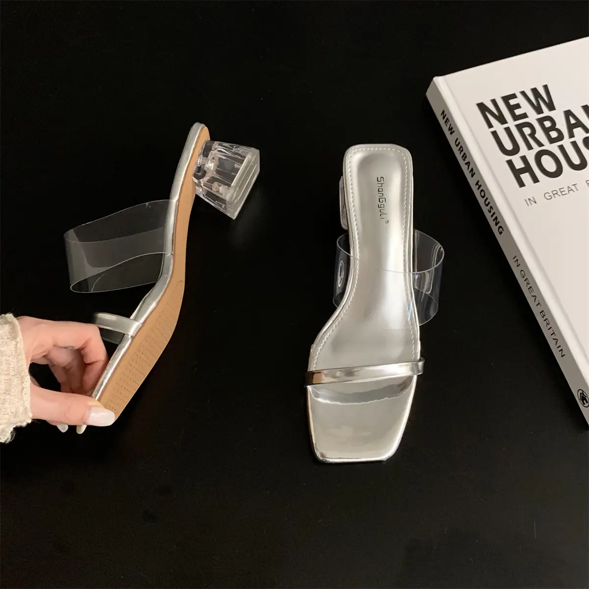 Crystal White Heel Slippers Women Summer Wear 2023 — feature 22