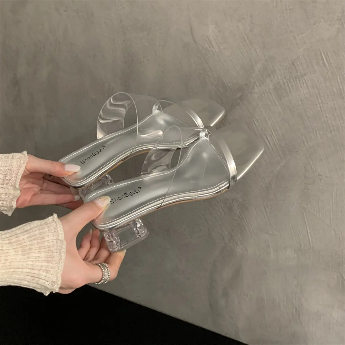 Crystal White Heel Slippers Women Summer Wear 2023 — feature 23