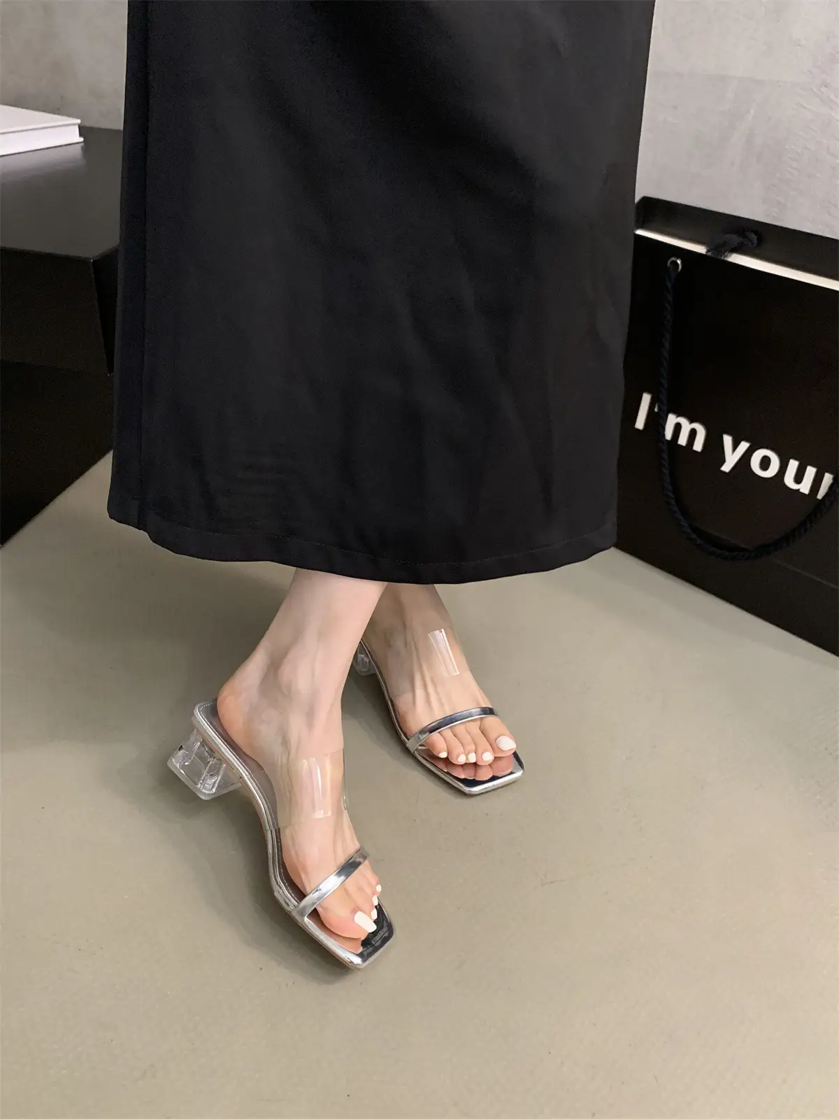 Crystal White Heel Slippers Women Summer Wear 2023 — feature 5