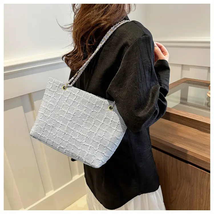 Lace Canvas Shoulder Bag Purple New Spring 2024 — feature 10