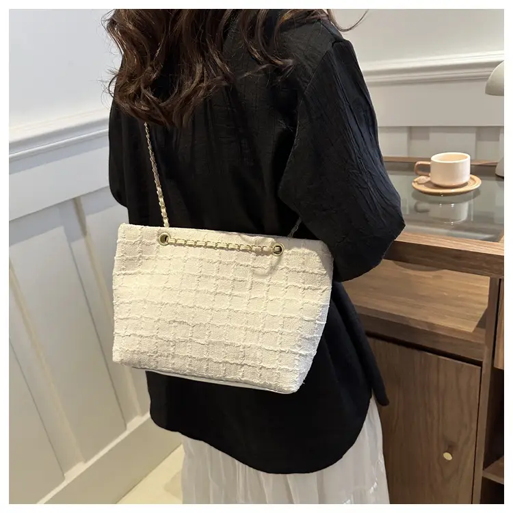 Lace Canvas Shoulder Bag Purple New Spring 2024 — feature 15